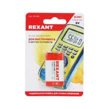 Элемент питания 6LR61 Alkaline 9V Крона REXANT