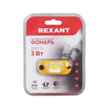 Фонарь налобный поворотный четырехрежим 3Вт USB REXANT