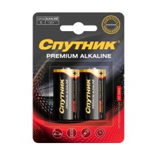 Элемент питания PREMIUM ALKALINE LR14/2B Спутник (2 шт.)